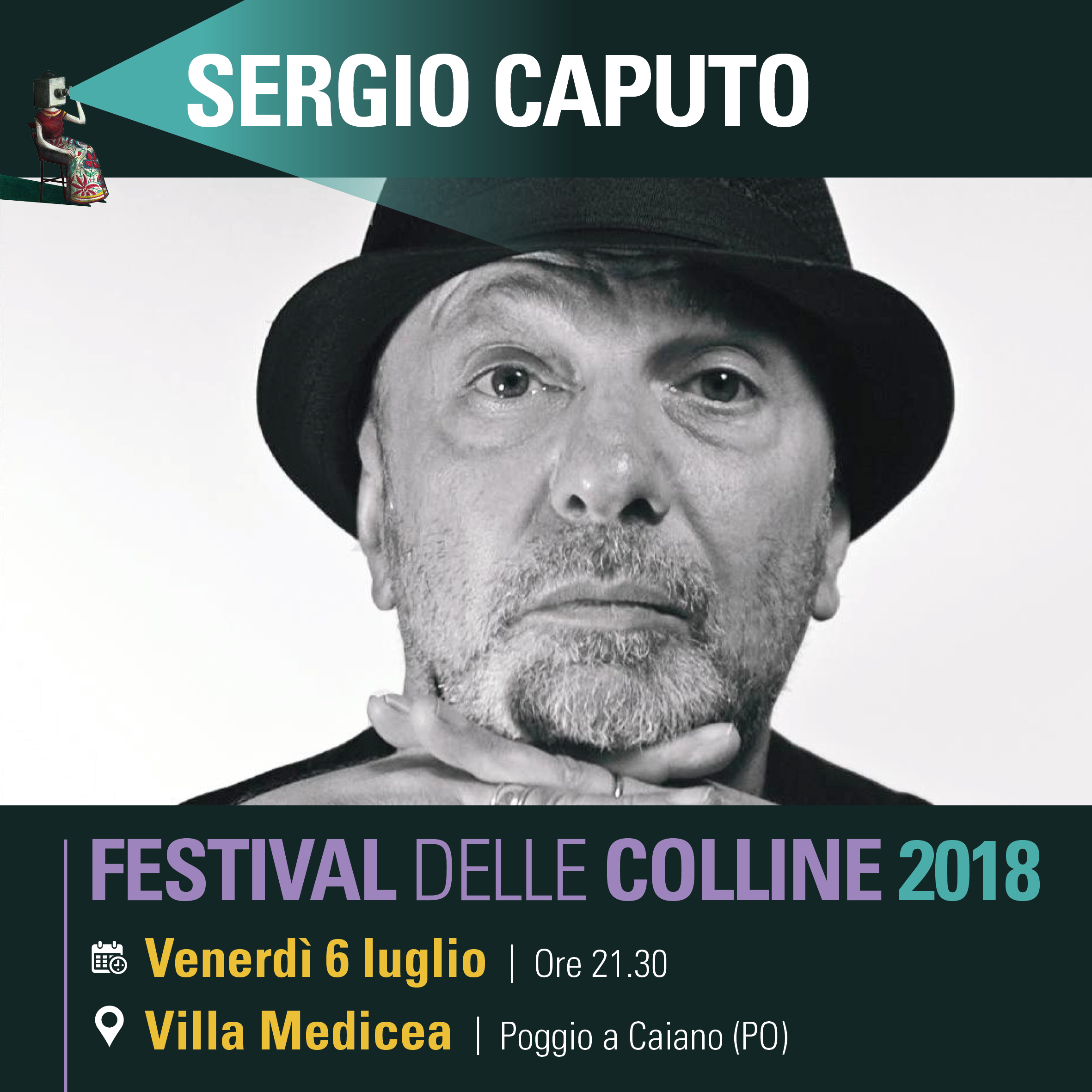 Foto di Sergio Caputo al Festival delle Colline 2018