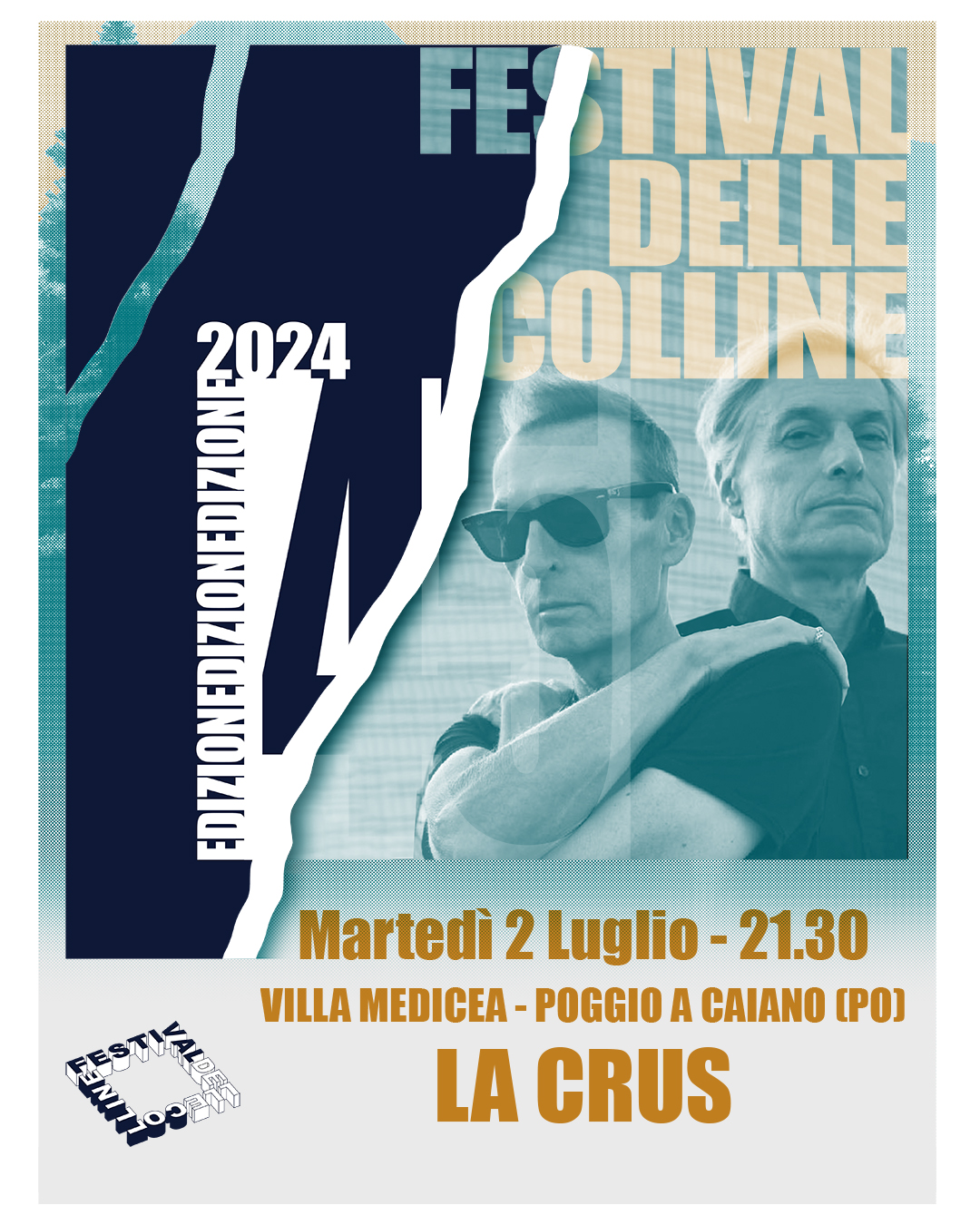 Manifesto del Festival delle Colline 2024 - 45° edizione Con La Crus Nello Salza MAUSTETYTÖT Don Antonio